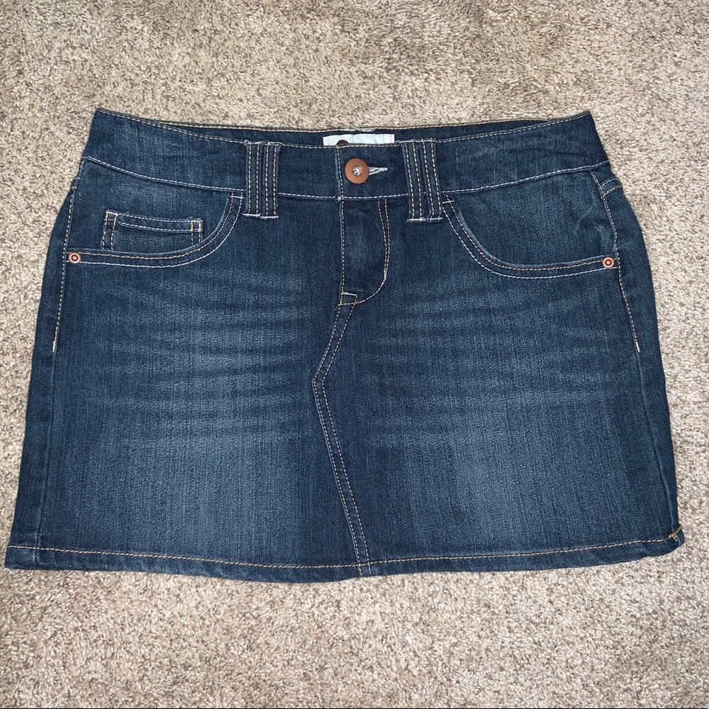 Dark blue mini Jean skirt